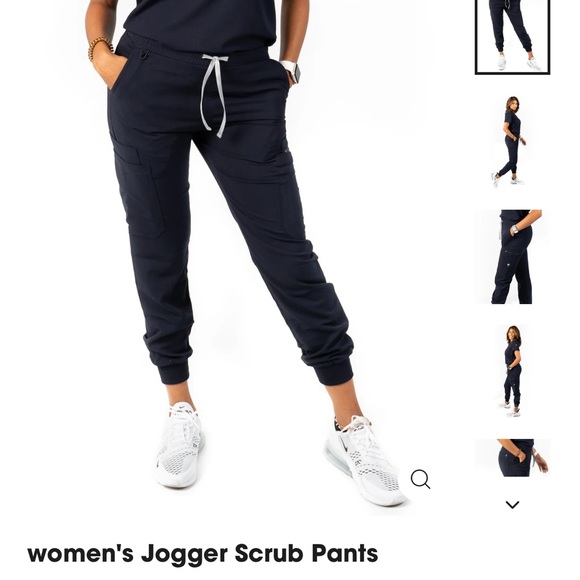 MiMs jogger scrub set, navy, size XL top, size M joggers - Picture 3 of 3